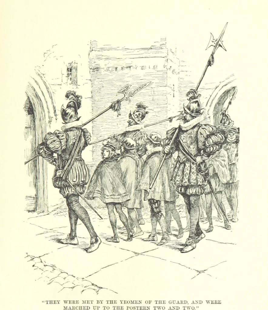 An illustration from Master Skylark. A story of Shakspere's time ... Illustrations by R. B. Birch, 1897, leaf 271