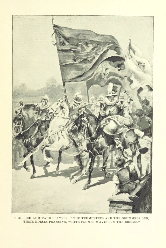 An illustration from Master Skylark. A story of Shakspere's time ... Illustrations by R. B. Birch, 1897, leaf 31
