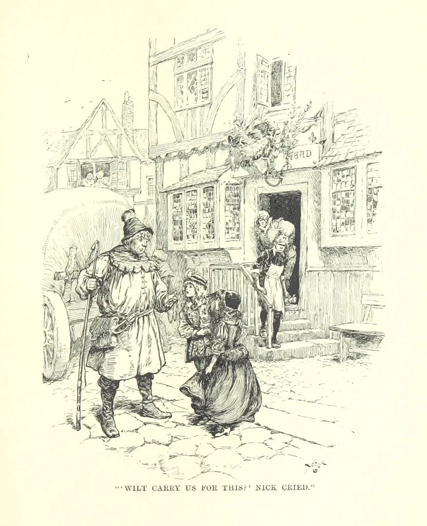 An illustration from Master Skylark. A story of Shakspere's time ... Illustrations by R. B. Birch, 1897, leaf 355
