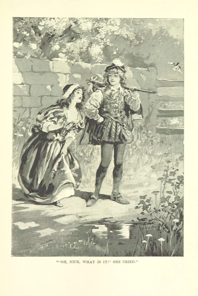 An illustration from Master Skylark. A story of Shakspere's time ... Illustrations by R. B. Birch, 1897, leaf 367
