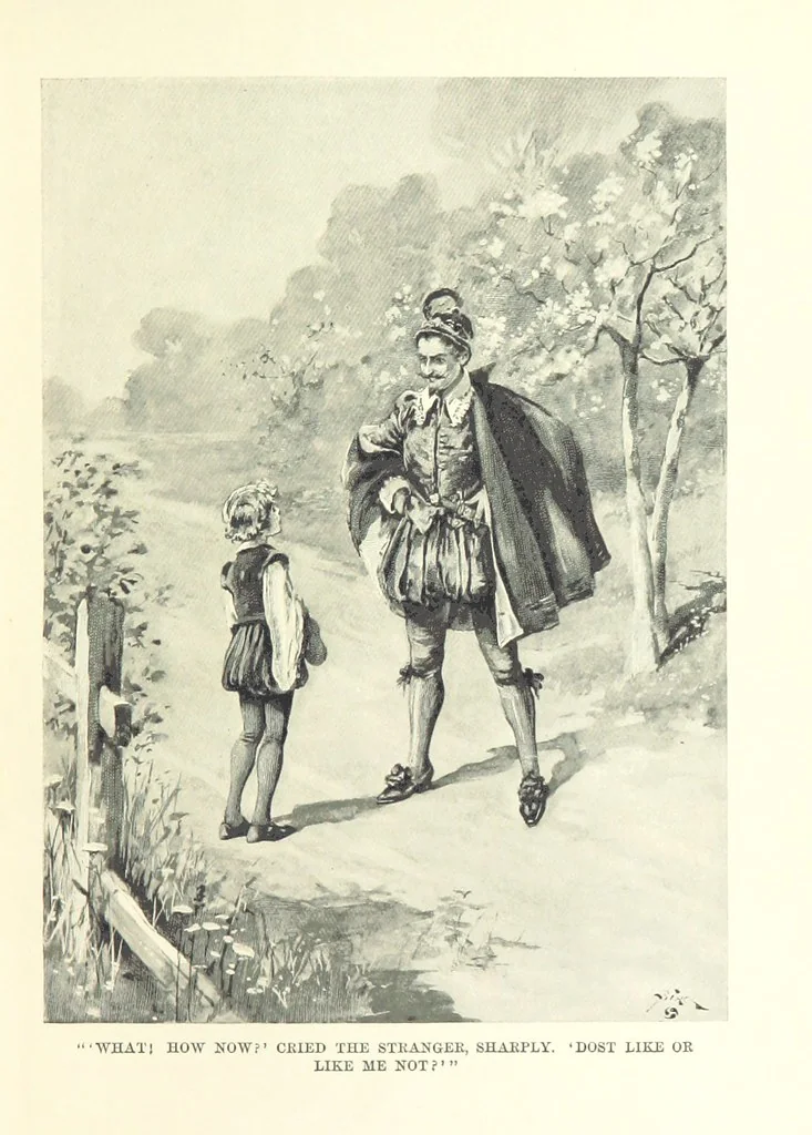 An illustration from Master Skylark. A story of Shakspere's time ... Illustrations by R. B. Birch, 1897, leaf 69