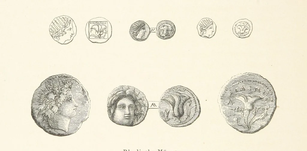 An illustration from Die Insel Rhodus, aus eigener Anschauung und nach den vorhandenen Quellen historisch, geographisch, archäologisch, malerisch beschrieben und durch Originalradirungen und Holzschnitte nach eigenen Naturstudien und Zeichnungen illustrirt. F.P, 1862, leaf 110