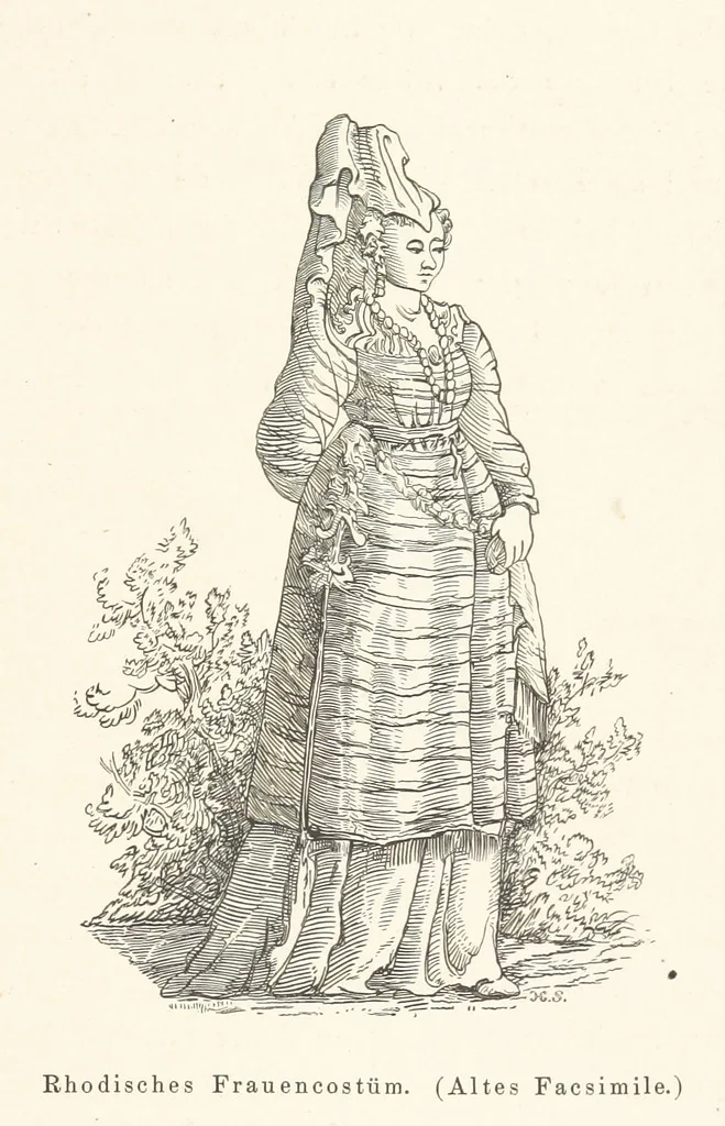 An illustration from Die Insel Rhodus, aus eigener Anschauung und nach den vorhandenen Quellen historisch, geographisch, archäologisch, malerisch beschrieben und durch Originalradirungen und Holzschnitte nach eigenen Naturstudien und Zeichnungen illustrirt. F.P, 1862, leaf 209