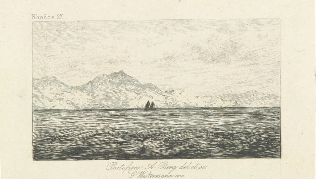 An illustration from Die Insel Rhodus, aus eigener Anschauung und nach den vorhandenen Quellen historisch, geographisch, archäologisch, malerisch beschrieben und durch Originalradirungen und Holzschnitte nach eigenen Naturstudien und Zeichnungen illustrirt. F.P, 1862, leaf 302