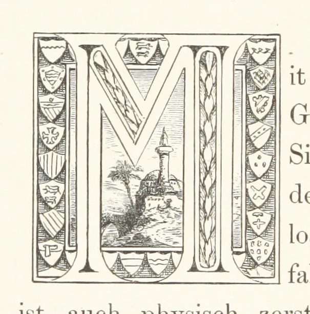 An illustration from Die Insel Rhodus, aus eigener Anschauung und nach den vorhandenen Quellen historisch, geographisch, archäologisch, malerisch beschrieben und durch Originalradirungen und Holzschnitte nach eigenen Naturstudien und Zeichnungen illustrirt. F.P, 1862, leaf 340