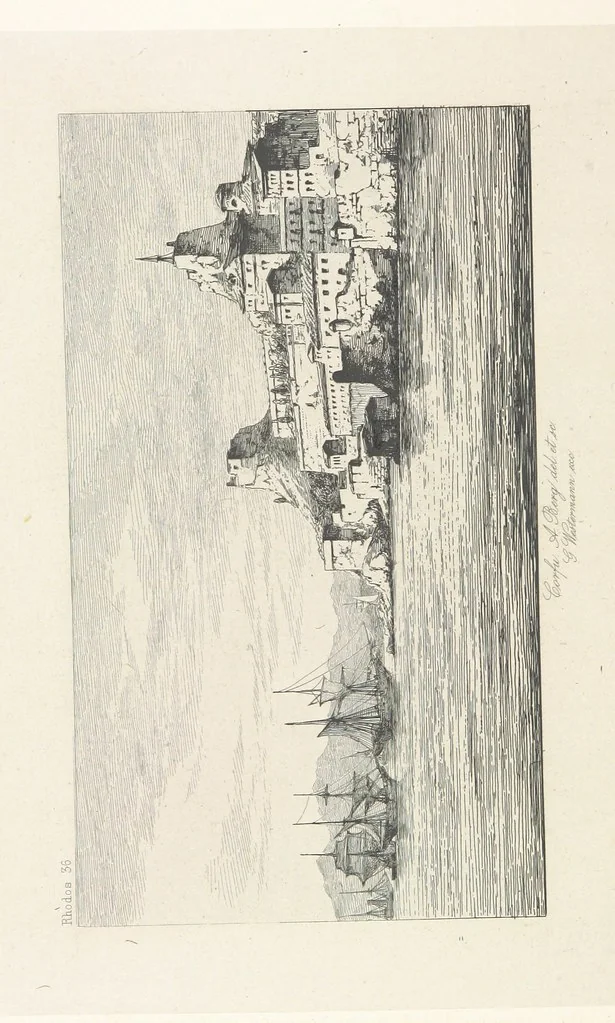 An illustration from Die Insel Rhodus, aus eigener Anschauung und nach den vorhandenen Quellen historisch, geographisch, archäologisch, malerisch beschrieben und durch Originalradirungen und Holzschnitte nach eigenen Naturstudien und Zeichnungen illustrirt. F.P, 1862, leaf 370