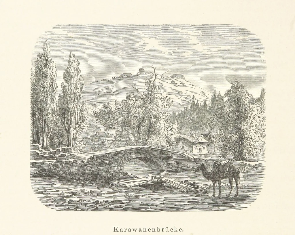An illustration from Die Insel Rhodus, aus eigener Anschauung und nach den vorhandenen Quellen historisch, geographisch, archäologisch, malerisch beschrieben und durch Originalradirungen und Holzschnitte nach eigenen Naturstudien und Zeichnungen illustrirt. F.P, 1862, leaf 382
