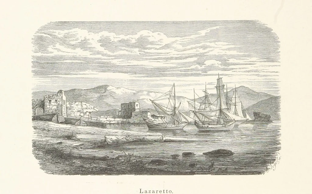 An illustration from Die Insel Rhodus, aus eigener Anschauung und nach den vorhandenen Quellen historisch, geographisch, archäologisch, malerisch beschrieben und durch Originalradirungen und Holzschnitte nach eigenen Naturstudien und Zeichnungen illustrirt. F.P, 1862, leaf 412