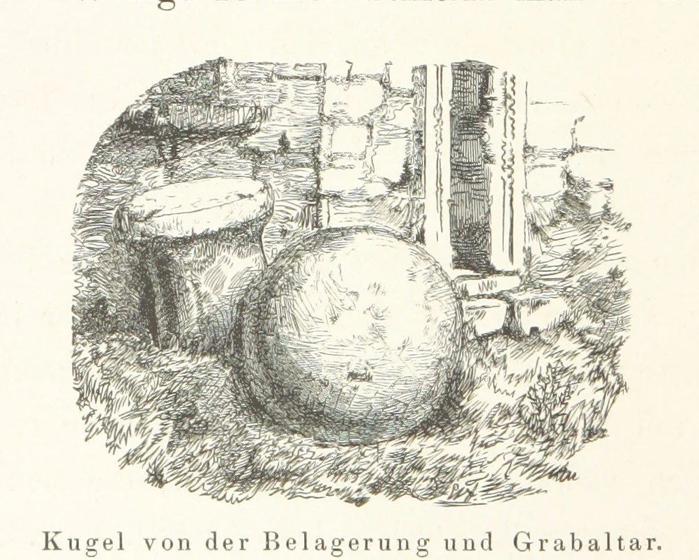 An illustration from Die Insel Rhodus, aus eigener Anschauung und nach den vorhandenen Quellen historisch, geographisch, archäologisch, malerisch beschrieben und durch Originalradirungen und Holzschnitte nach eigenen Naturstudien und Zeichnungen illustrirt. F.P, 1862, leaf 440