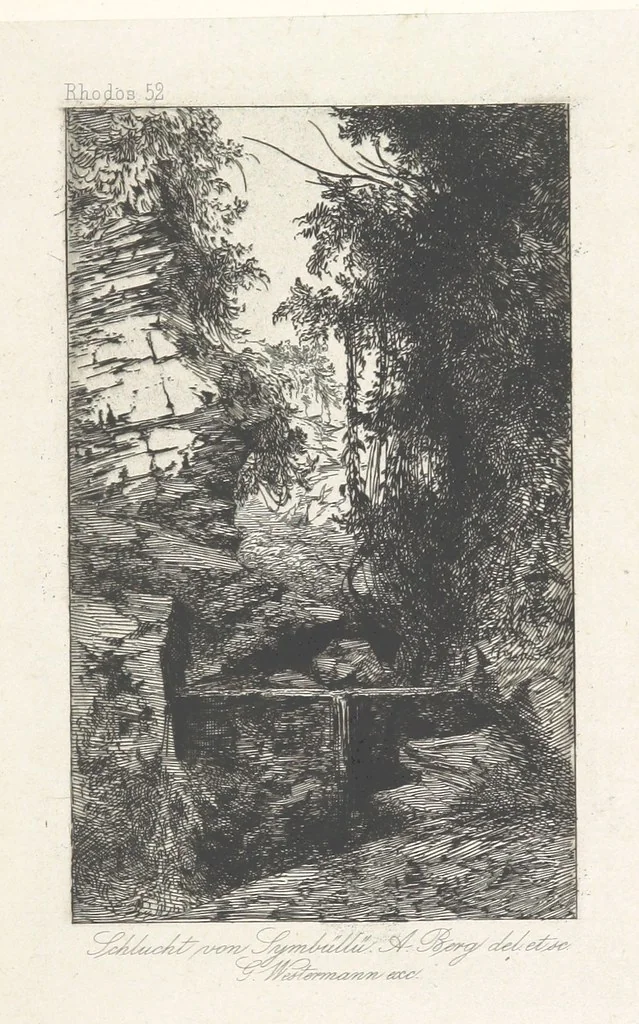 An illustration from Die Insel Rhodus, aus eigener Anschauung und nach den vorhandenen Quellen historisch, geographisch, archäologisch, malerisch beschrieben und durch Originalradirungen und Holzschnitte nach eigenen Naturstudien und Zeichnungen illustrirt. F.P, 1862, leaf 479