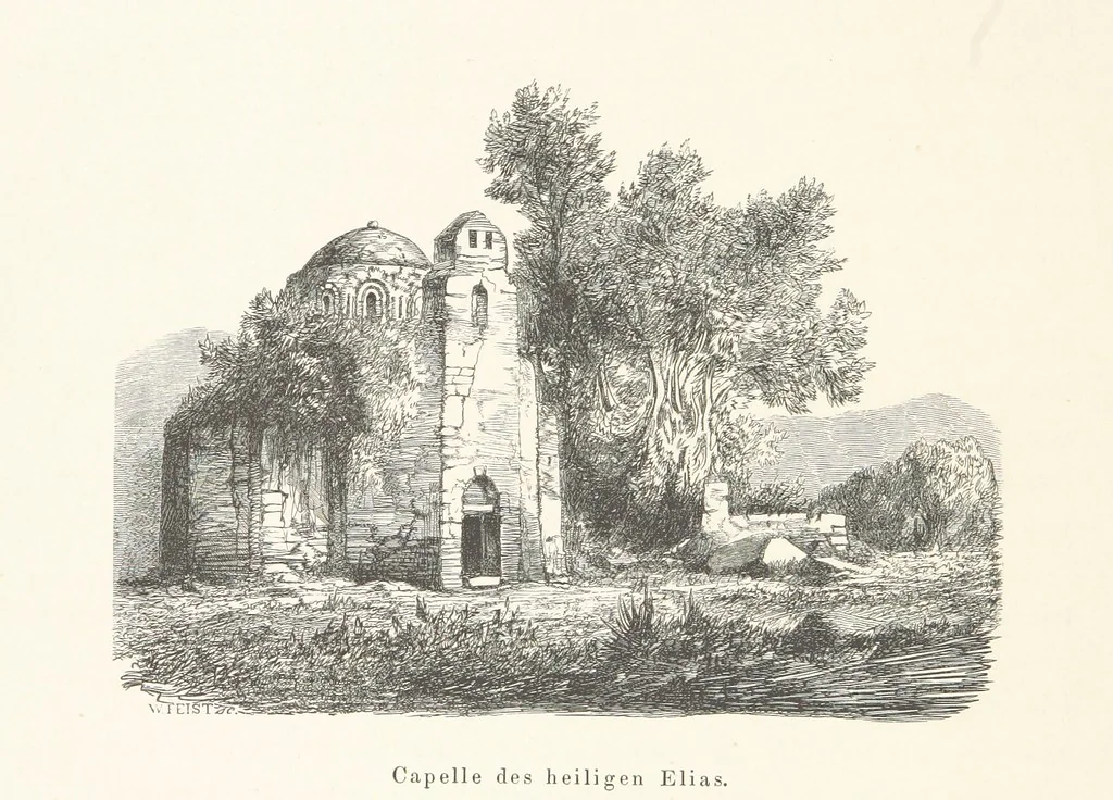 An illustration from Die Insel Rhodus, aus eigener Anschauung und nach den vorhandenen Quellen historisch, geographisch, archäologisch, malerisch beschrieben und durch Originalradirungen und Holzschnitte nach eigenen Naturstudien und Zeichnungen illustrirt. F.P, 1862, leaf 522