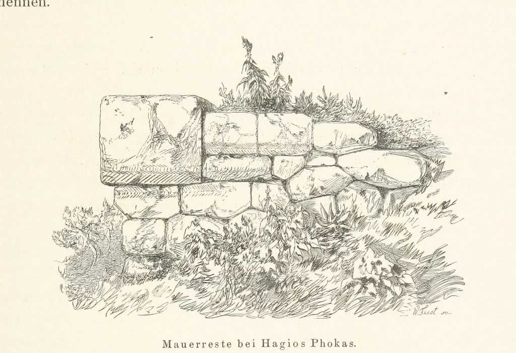 An illustration from Die Insel Rhodus, aus eigener Anschauung und nach den vorhandenen Quellen historisch, geographisch, archäologisch, malerisch beschrieben und durch Originalradirungen und Holzschnitte nach eigenen Naturstudien und Zeichnungen illustrirt. F.P, 1862, leaf 595