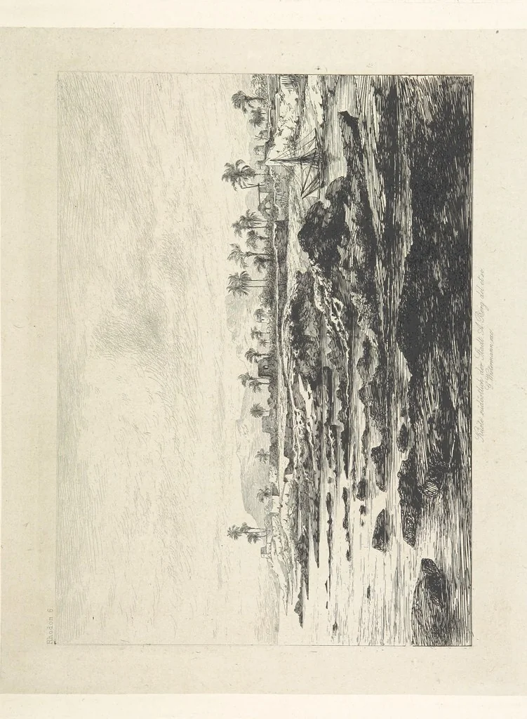 An illustration from Die Insel Rhodus, aus eigener Anschauung und nach den vorhandenen Quellen historisch, geographisch, archäologisch, malerisch beschrieben und durch Originalradirungen und Holzschnitte nach eigenen Naturstudien und Zeichnungen illustrirt. F.P, 1862, leaf 63
