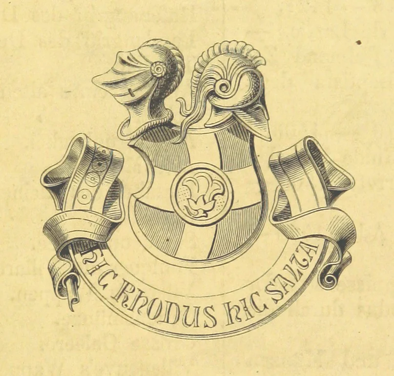 An illustration from Die Insel Rhodus, aus eigener Anschauung und nach den vorhandenen Quellen historisch, geographisch, archäologisch, malerisch beschrieben und durch Originalradirungen und Holzschnitte nach eigenen Naturstudien und Zeichnungen illustrirt. F.P, 1862, leaf 7