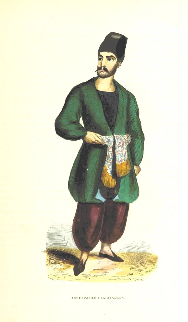 An illustration from Die Völker des Erdballs nach ihrer Abstammung und Verwandtschaft, und ihren Eigenthümlichkeiten in Regierungsform, Religion, Sitte und Tracht ... Mit ... colorirten Abbildungen, 1845, leaf 1001