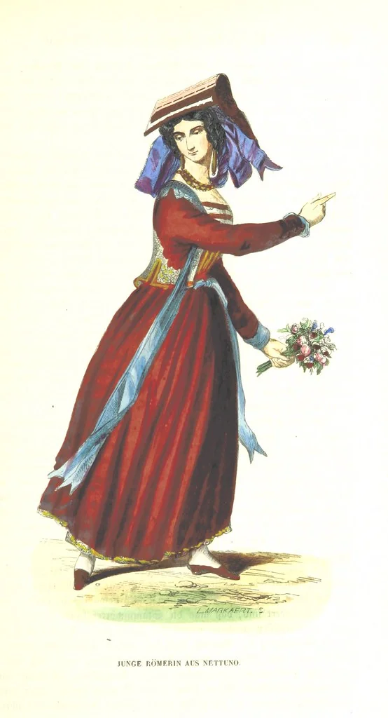An illustration from Die Völker des Erdballs nach ihrer Abstammung und Verwandtschaft, und ihren Eigenthümlichkeiten in Regierungsform, Religion, Sitte und Tracht ... Mit ... colorirten Abbildungen, 1845, leaf 1017