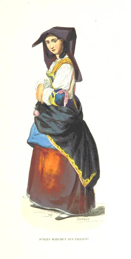 An illustration from Die Völker des Erdballs nach ihrer Abstammung und Verwandtschaft, und ihren Eigenthümlichkeiten in Regierungsform, Religion, Sitte und Tracht ... Mit ... colorirten Abbildungen, 1845, leaf 1019
