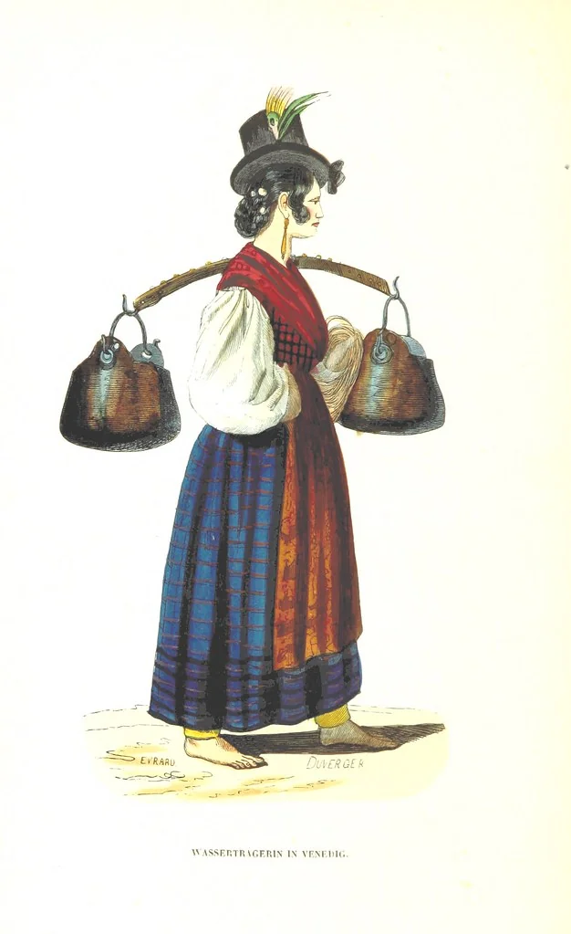 An illustration from Die Völker des Erdballs nach ihrer Abstammung und Verwandtschaft, und ihren Eigenthümlichkeiten in Regierungsform, Religion, Sitte und Tracht ... Mit ... colorirten Abbildungen, 1845, leaf 1030