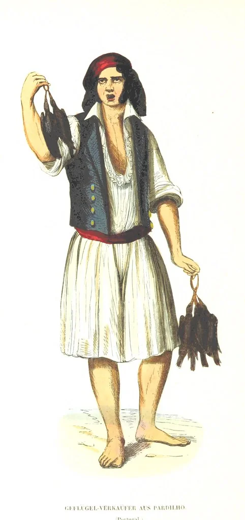 An illustration from Die Völker des Erdballs nach ihrer Abstammung und Verwandtschaft, und ihren Eigenthümlichkeiten in Regierungsform, Religion, Sitte und Tracht ... Mit ... colorirten Abbildungen, 1845, leaf 1032