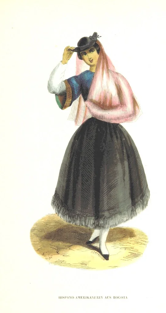 An illustration from Die Völker des Erdballs nach ihrer Abstammung und Verwandtschaft, und ihren Eigenthümlichkeiten in Regierungsform, Religion, Sitte und Tracht ... Mit ... colorirten Abbildungen, 1845, leaf 1039