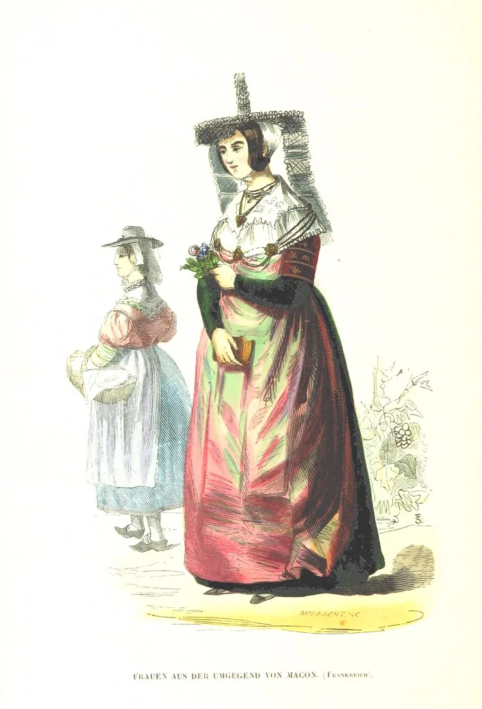 An illustration from Die Völker des Erdballs nach ihrer Abstammung und Verwandtschaft, und ihren Eigenthümlichkeiten in Regierungsform, Religion, Sitte und Tracht ... Mit ... colorirten Abbildungen, 1845, leaf 1054