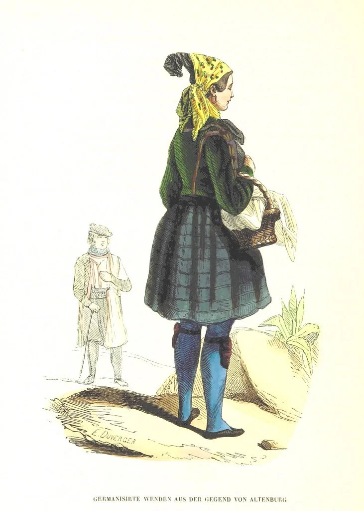 An illustration from Die Völker des Erdballs nach ihrer Abstammung und Verwandtschaft, und ihren Eigenthümlichkeiten in Regierungsform, Religion, Sitte und Tracht ... Mit ... colorirten Abbildungen, 1845, leaf 1082