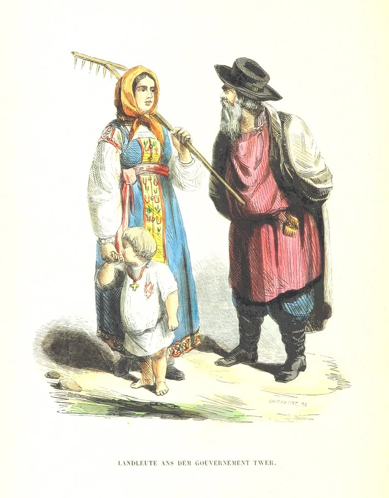 An illustration from Die Völker des Erdballs nach ihrer Abstammung und Verwandtschaft, und ihren Eigenthümlichkeiten in Regierungsform, Religion, Sitte und Tracht ... Mit ... colorirten Abbildungen, 1845, leaf 1086
