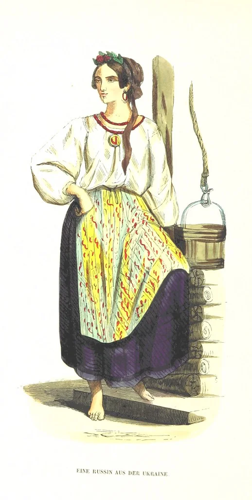 An illustration from Die Völker des Erdballs nach ihrer Abstammung und Verwandtschaft, und ihren Eigenthümlichkeiten in Regierungsform, Religion, Sitte und Tracht ... Mit ... colorirten Abbildungen, 1845, leaf 1090