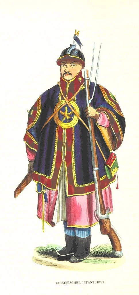 An illustration from Die Völker des Erdballs nach ihrer Abstammung und Verwandtschaft, und ihren Eigenthümlichkeiten in Regierungsform, Religion, Sitte und Tracht ... Mit ... colorirten Abbildungen, 1845, leaf 122