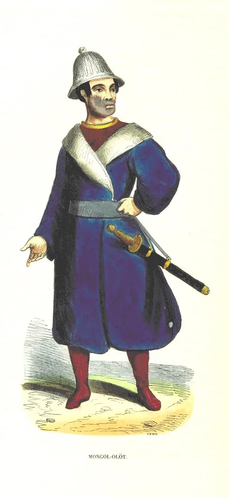 An illustration from Die Völker des Erdballs nach ihrer Abstammung und Verwandtschaft, und ihren Eigenthümlichkeiten in Regierungsform, Religion, Sitte und Tracht ... Mit ... colorirten Abbildungen, 1845, leaf 162