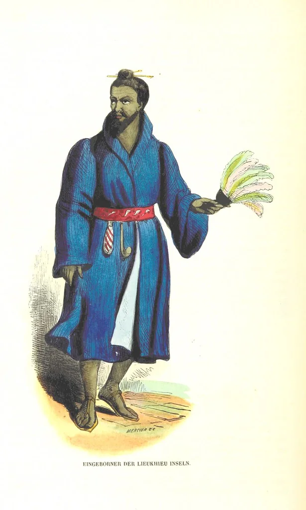 An illustration from Die Völker des Erdballs nach ihrer Abstammung und Verwandtschaft, und ihren Eigenthümlichkeiten in Regierungsform, Religion, Sitte und Tracht ... Mit ... colorirten Abbildungen, 1845, leaf 174