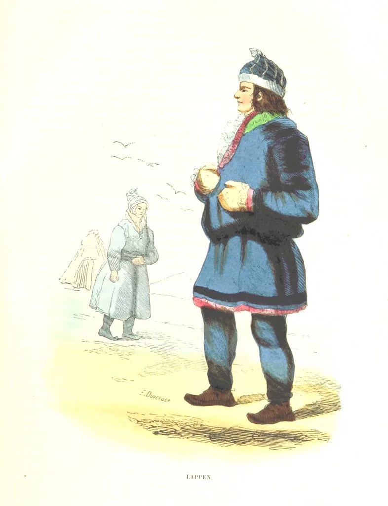 An illustration from Die Völker des Erdballs nach ihrer Abstammung und Verwandtschaft, und ihren Eigenthümlichkeiten in Regierungsform, Religion, Sitte und Tracht ... Mit ... colorirten Abbildungen, 1845, leaf 229