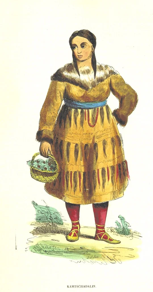 An illustration from Die Völker des Erdballs nach ihrer Abstammung und Verwandtschaft, und ihren Eigenthümlichkeiten in Regierungsform, Religion, Sitte und Tracht ... Mit ... colorirten Abbildungen, 1845, leaf 267