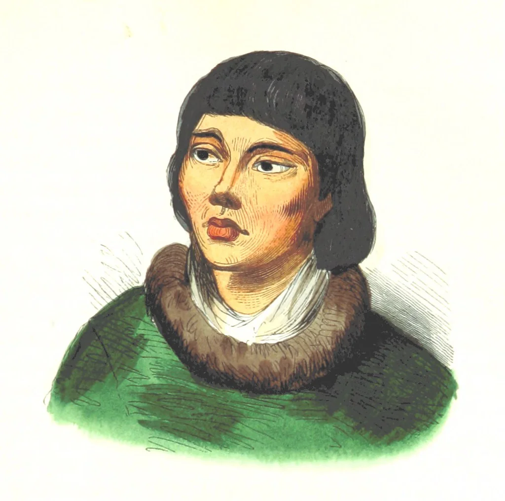 An illustration from Die Völker des Erdballs nach ihrer Abstammung und Verwandtschaft, und ihren Eigenthümlichkeiten in Regierungsform, Religion, Sitte und Tracht ... Mit ... colorirten Abbildungen, 1845, leaf 269