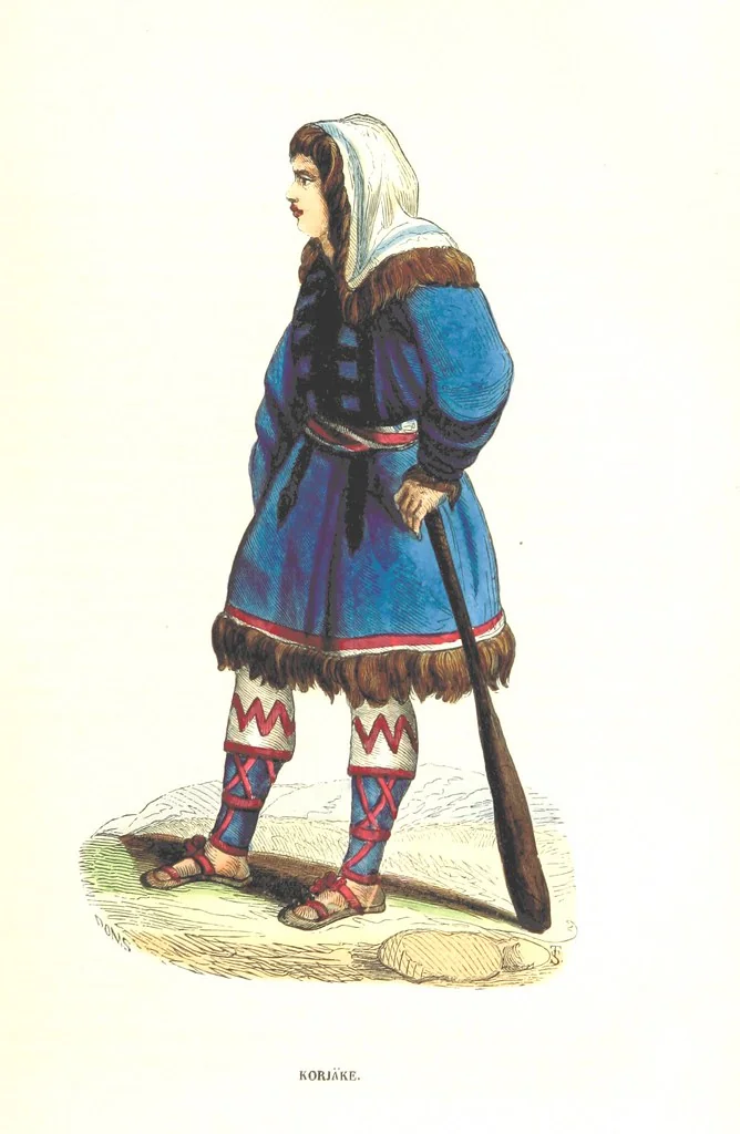 An illustration from Die Völker des Erdballs nach ihrer Abstammung und Verwandtschaft, und ihren Eigenthümlichkeiten in Regierungsform, Religion, Sitte und Tracht ... Mit ... colorirten Abbildungen, 1845, leaf 279
