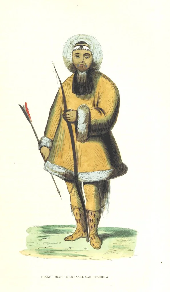 An illustration from Die Völker des Erdballs nach ihrer Abstammung und Verwandtschaft, und ihren Eigenthümlichkeiten in Regierungsform, Religion, Sitte und Tracht ... Mit ... colorirten Abbildungen, 1845, leaf 297