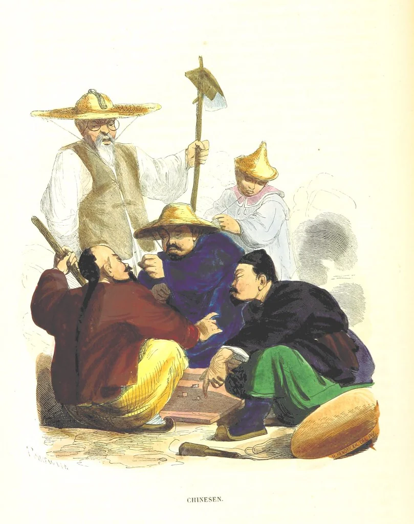 An illustration from Die Völker des Erdballs nach ihrer Abstammung und Verwandtschaft, und ihren Eigenthümlichkeiten in Regierungsform, Religion, Sitte und Tracht ... Mit ... colorirten Abbildungen, 1845, leaf 34