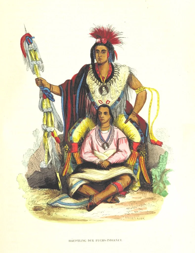 An illustration from Die Völker des Erdballs nach ihrer Abstammung und Verwandtschaft, und ihren Eigenthümlichkeiten in Regierungsform, Religion, Sitte und Tracht ... Mit ... colorirten Abbildungen, 1845, leaf 353