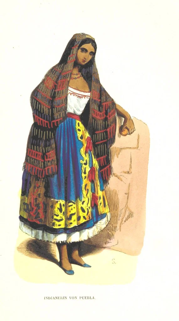 An illustration from Die Völker des Erdballs nach ihrer Abstammung und Verwandtschaft, und ihren Eigenthümlichkeiten in Regierungsform, Religion, Sitte und Tracht ... Mit ... colorirten Abbildungen, 1845, leaf 381