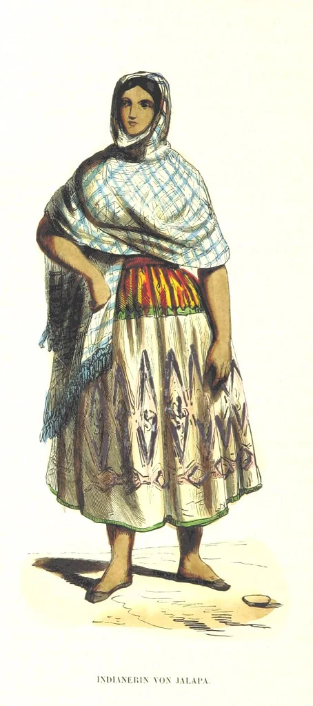 An illustration from Die Völker des Erdballs nach ihrer Abstammung und Verwandtschaft, und ihren Eigenthümlichkeiten in Regierungsform, Religion, Sitte und Tracht ... Mit ... colorirten Abbildungen, 1845, leaf 384