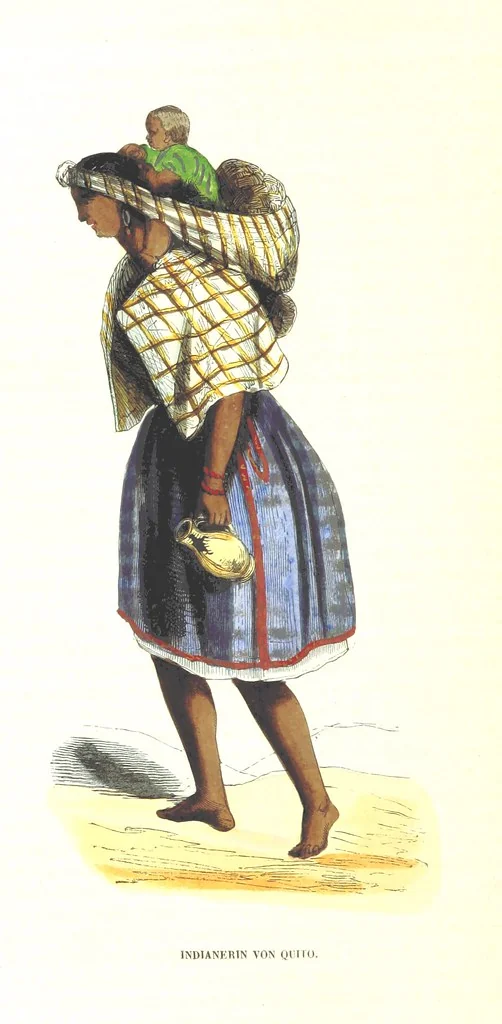 An illustration from Die Völker des Erdballs nach ihrer Abstammung und Verwandtschaft, und ihren Eigenthümlichkeiten in Regierungsform, Religion, Sitte und Tracht ... Mit ... colorirten Abbildungen, 1845, leaf 398