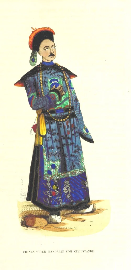 An illustration from Die Völker des Erdballs nach ihrer Abstammung und Verwandtschaft, und ihren Eigenthümlichkeiten in Regierungsform, Religion, Sitte und Tracht ... Mit ... colorirten Abbildungen, 1845, leaf 43
