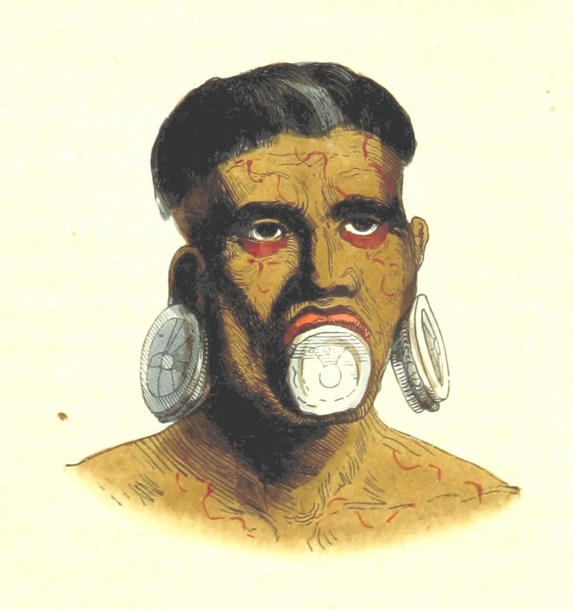 An illustration from Die Völker des Erdballs nach ihrer Abstammung und Verwandtschaft, und ihren Eigenthümlichkeiten in Regierungsform, Religion, Sitte und Tracht ... Mit ... colorirten Abbildungen, 1845, leaf 469