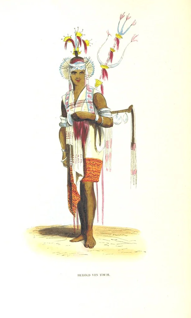 An illustration from Die Völker des Erdballs nach ihrer Abstammung und Verwandtschaft, und ihren Eigenthümlichkeiten in Regierungsform, Religion, Sitte und Tracht ... Mit ... colorirten Abbildungen, 1845, leaf 510