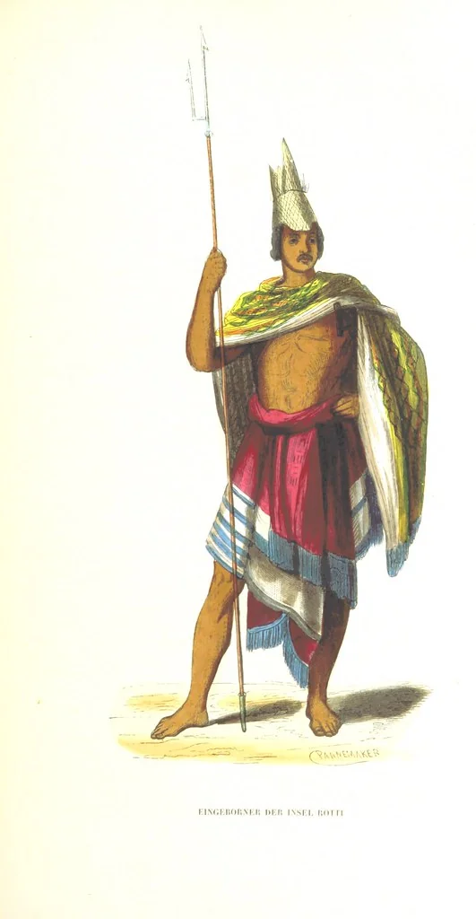 An illustration from Die Völker des Erdballs nach ihrer Abstammung und Verwandtschaft, und ihren Eigenthümlichkeiten in Regierungsform, Religion, Sitte und Tracht ... Mit ... colorirten Abbildungen, 1845, leaf 535