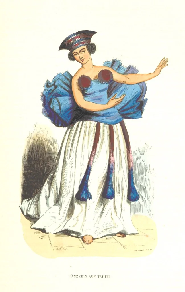 An illustration from Die Völker des Erdballs nach ihrer Abstammung und Verwandtschaft, und ihren Eigenthümlichkeiten in Regierungsform, Religion, Sitte und Tracht ... Mit ... colorirten Abbildungen, 1845, leaf 549