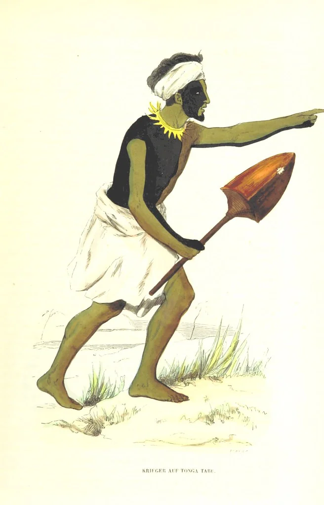 An illustration from Die Völker des Erdballs nach ihrer Abstammung und Verwandtschaft, und ihren Eigenthümlichkeiten in Regierungsform, Religion, Sitte und Tracht ... Mit ... colorirten Abbildungen, 1845, leaf 577