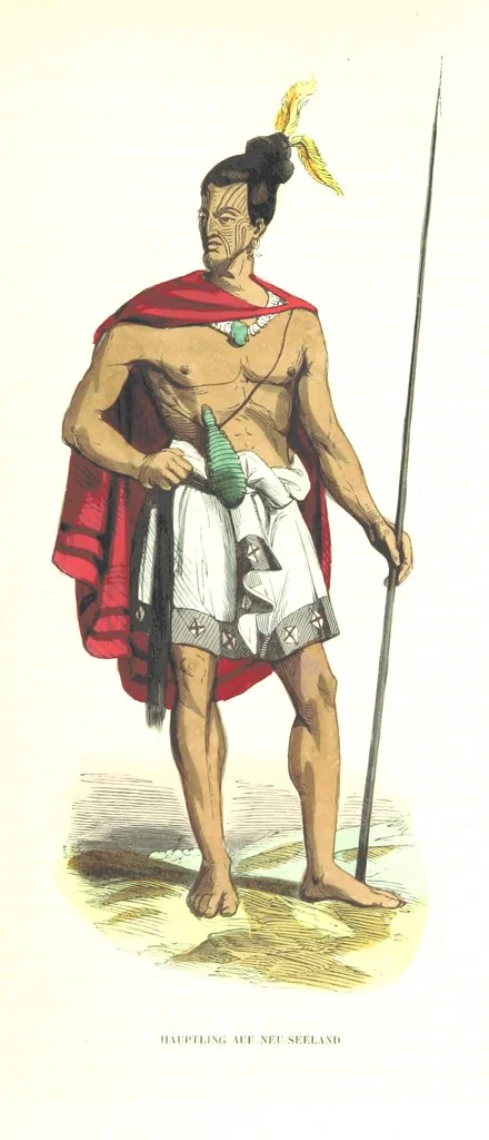 An illustration from Die Völker des Erdballs nach ihrer Abstammung und Verwandtschaft, und ihren Eigenthümlichkeiten in Regierungsform, Religion, Sitte und Tracht ... Mit ... colorirten Abbildungen, 1845, leaf 583
