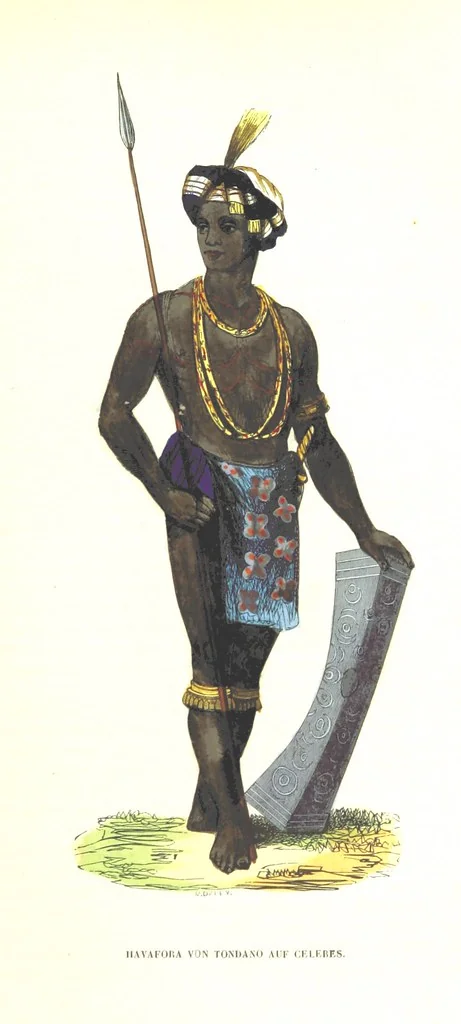 An illustration from Die Völker des Erdballs nach ihrer Abstammung und Verwandtschaft, und ihren Eigenthümlichkeiten in Regierungsform, Religion, Sitte und Tracht ... Mit ... colorirten Abbildungen, 1845, leaf 613
