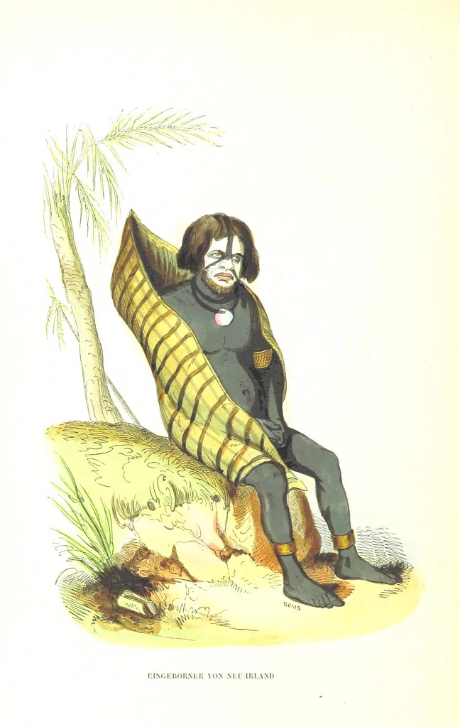 An illustration from Die Völker des Erdballs nach ihrer Abstammung und Verwandtschaft, und ihren Eigenthümlichkeiten in Regierungsform, Religion, Sitte und Tracht ... Mit ... colorirten Abbildungen, 1845, leaf 632